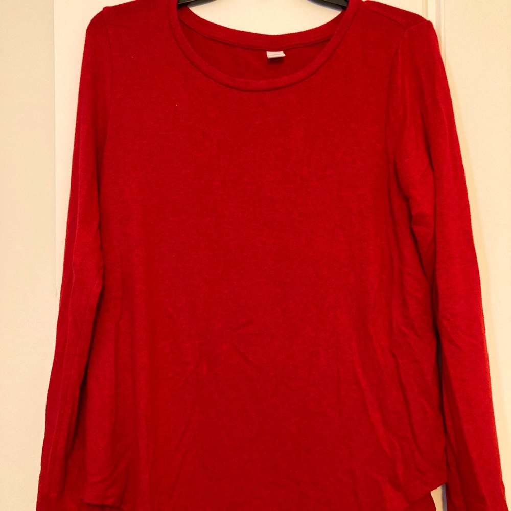 Red long sleeve shirt